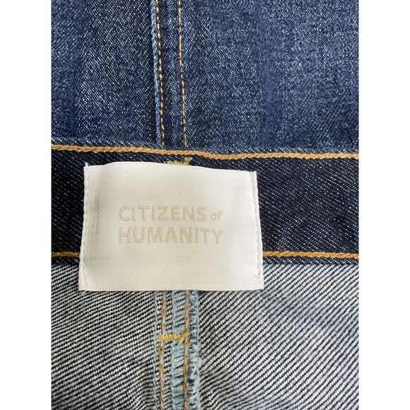 Citizens Of Humanity 'Etta' Blue Cotton Pencil Skirt Size 24 - Picture 4 of 5